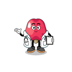 Cartoon mascot of cashew doctor