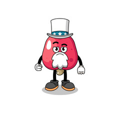 Illustration of cashew cartoon with i want you gesture