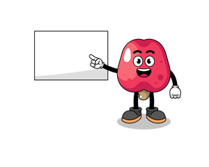 cashew illustration doing a presentation