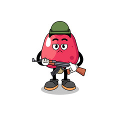 Cartoon of cashew soldier