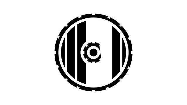shield medieval glyph icon animation
