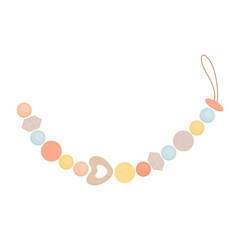 Cute boho baby toy in Scandinavian style