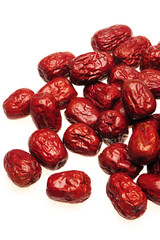 red dates on white background