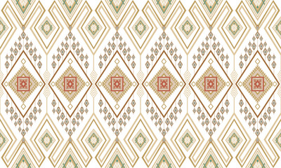 Geometric ethnic flower pattern for background,fabric,wrapping,clothing,wallpaper,Batik,carpet,embroidery style.	