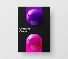 Abstract banner design vector layout. Modern realistic balls flyer concept.