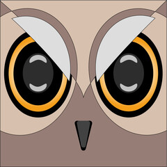 the vector of owl face