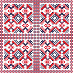 seamless pattern, Geometric ethnic pattern traditional Design for background,carpet,wallpaper,clothing,wrapping,Batik,fabric,sarong,Vector illustration embroidery style.