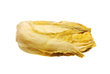 Pickled Chinese cabbage on white background