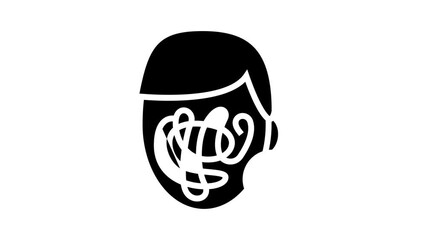 self cancellation glyph icon animation