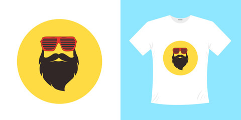 T-shirt template set with black white logo template set with black white logo.