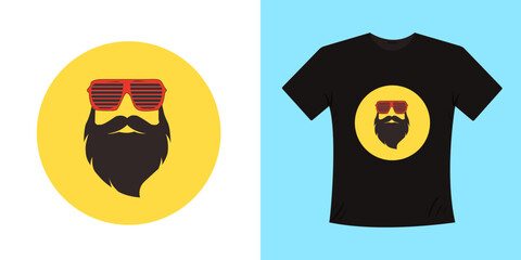 T-shirt template set with black white logo template set with black white logo.