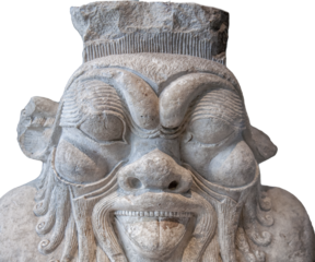 stone statue of a mystical person