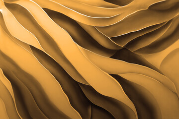 Gold yellow background texture, wavy silky black, golden and brownish shades of colors beautiful, hot and flowing design
