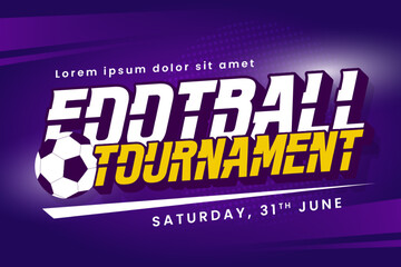 Football tournament, sport event background design template easy to customize simple and elegant design