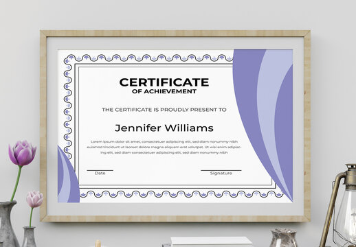 Award Certificate Design Layout