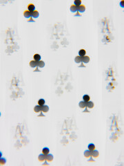 Abstract playing card kaleidoscope pattern