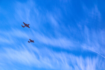 War Airplane in the Sky