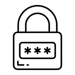 Password vector icon in trendy design style