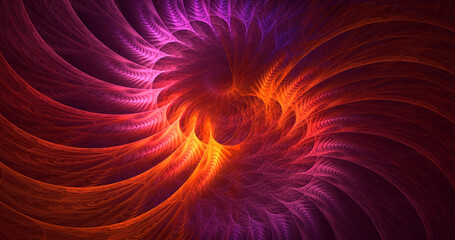 Naklejka premium 3D rendering abstract multicolor fractal light background