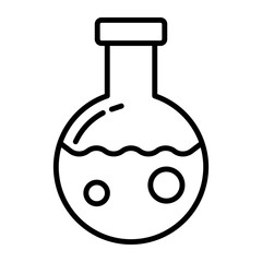 flask vector icon isolated on white background