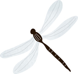 Watercolor dragonfly illustration - obrazy, fototapety, plakaty