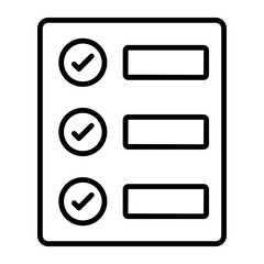 Checklist vector icon isolated on white background