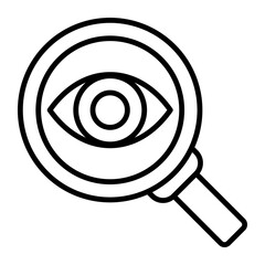 An icon of search monitoring in trendy style