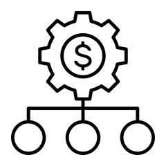 Cashflow vector icon isolated on white background