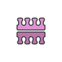 Toe separator filled outline icon