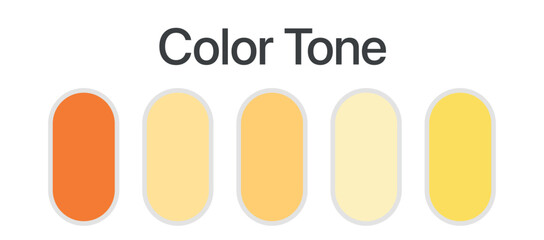 set of palette color with five color 