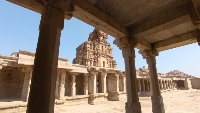 Temple complexes from the Vijayanagara Empire. UNESCO World Heritage Site located in Hampi town, Vijayanagara district.
