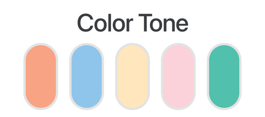 color palette with five color style