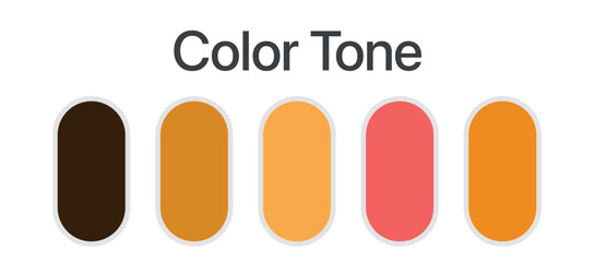 color palette with five color style