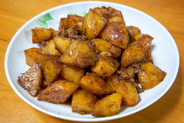 A delicious Chinese home-cooked dish, mashed potatoes