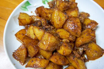 A delicious Chinese home-cooked dish, mashed potatoes