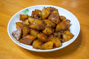 A delicious Chinese home-cooked dish, mashed potatoes