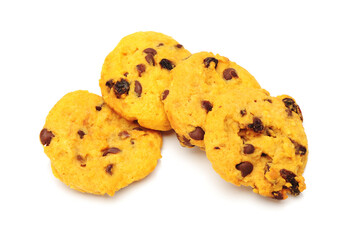 Cookie tower on white background 