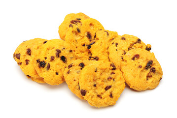 Cookie tower on white background 