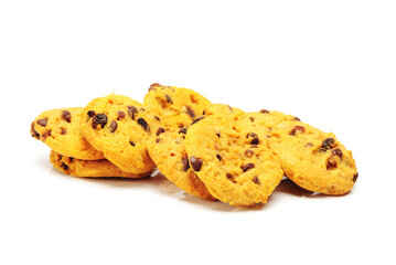 Cookie tower on white background 