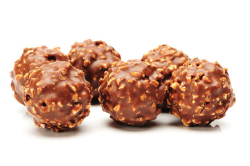 chocolate candy on white background