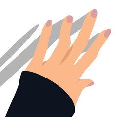 Obraz premium hand vector illustration on the sea beach.