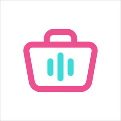 Basket Cart Icon Two Tone Color