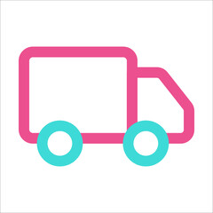 Delivery Truck Icon Two Color