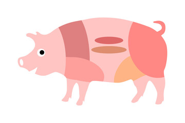 豚の部位のイラスト(png)