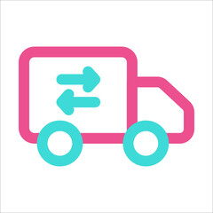 Delivery Truck Icon Two Color