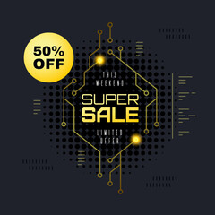 Promotional sale banner template design