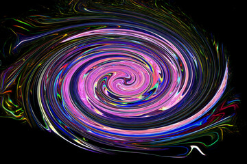 Abstract swirling purple multicolored background.