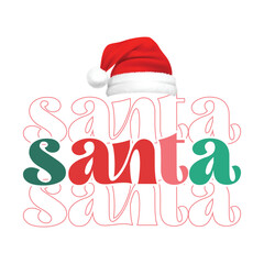 Vintage Santa Claus Retro T-Shirt Design for Classic Christmas Nostalgia