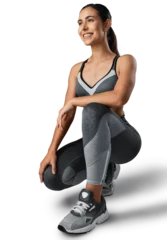  Studio shot of a sporty young woman posing isolated on a transparent png background © Mayur/peopleimages.com