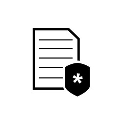 Document Security icon. Archives. Files. Text. Paper. Symbol For websites. Computer and mobile applications.